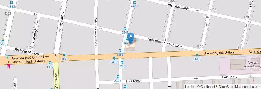 Mapa de ubicacion de Escuela 1417 San Pablo en الأرجنتين, سانتا في, Departamento Rosario, Municipio De Rosario, روساريو.
