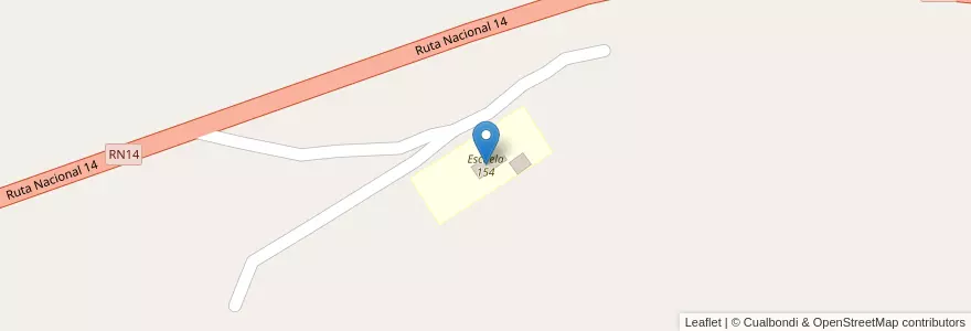 Mapa de ubicacion de Escuela 154 en Argentinien, Misiones, Departamento Leandro N. Alem, Municipio De Cerro Azul.