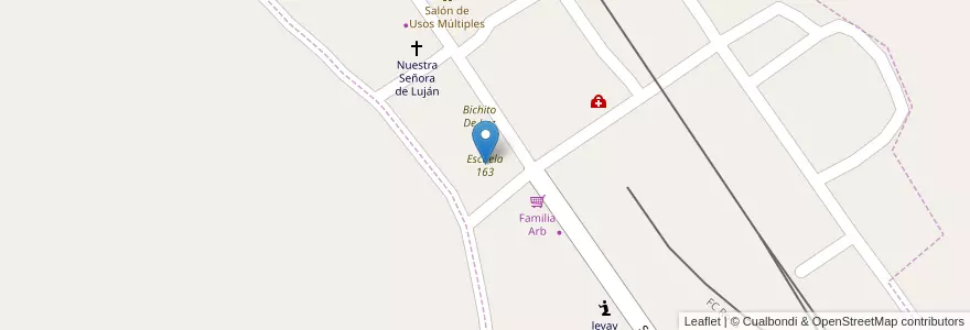 Mapa de ubicacion de Escuela 163 en الأرجنتين, تشيلي, ريو نيغرو, Departamento Ñorquincó, Río Chico.