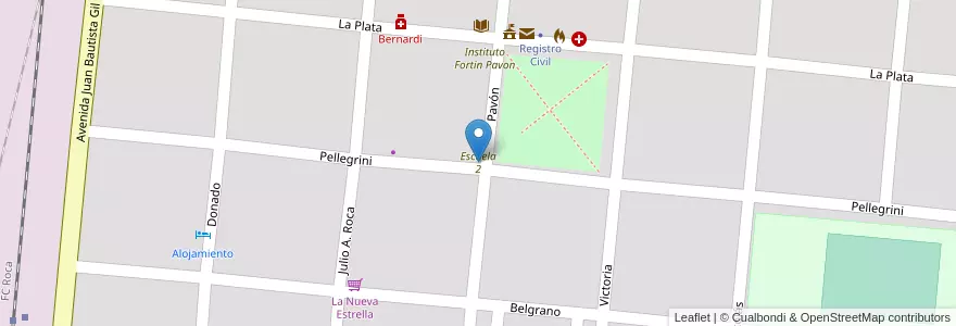 Mapa de ubicacion de Escuela 2 en Arjantin, Buenos Aires, Partido De Tornquist, Saldungaray.
