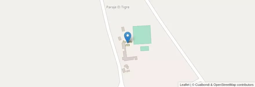 Mapa de ubicacion de Escuela 209 en Arjantin, Misiones, Departamento Cainguás, Municipio De Campo Grande.
