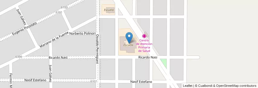 Mapa de ubicacion de Escuela en 아르헨티나, Córdoba, Departamento Capital, Pedanía Capital, Córdoba, Municipio De Córdoba.