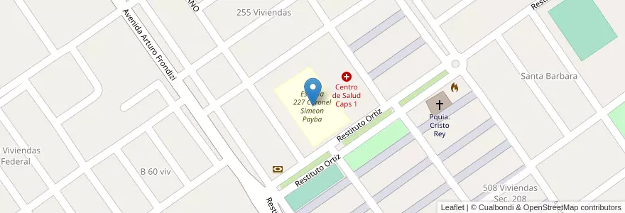 Mapa de ubicacion de Escuela 227 Coronel Simeon Payba en Argentinië, Corrientes, Departamento Paso De Los Libres, Municipio De Paso De Los Libres.