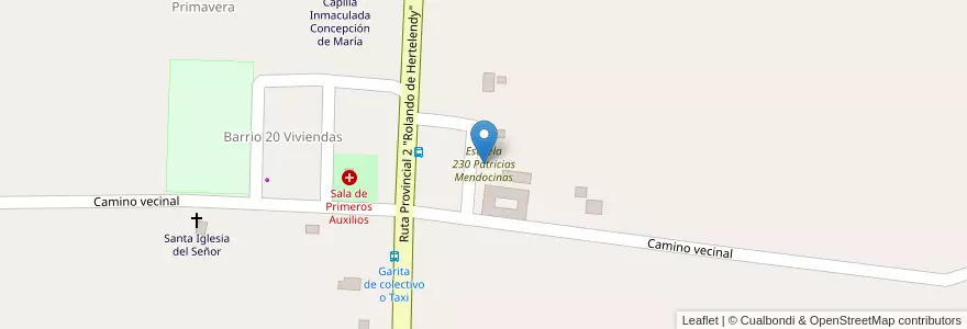 Mapa de ubicacion de Escuela 230 Patricias Mendocinas en 阿根廷, Formosa, Departamento Pilcomayo.