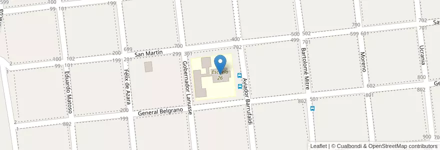 Mapa de ubicacion de Escuela 26 en アルゼンチン, ミシオネス州, Departamento Concepción, Municipio De Concepción De La Sierra, Concepción De La Sierra.