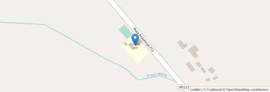 Mapa de ubicacion de Escuela 265 en Argentinië, Misiones, Departamento Montecarlo, Municipio De Caraguatay.
