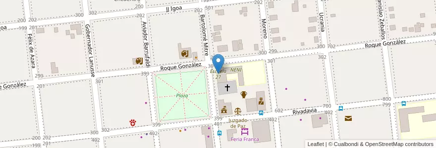 Mapa de ubicacion de Escuela 27 en アルゼンチン, ミシオネス州, Departamento Concepción, Municipio De Concepción De La Sierra, Concepción De La Sierra.