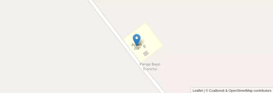 Mapa de ubicacion de Escuela 279 en アルゼンチン, ミシオネス州, Departamento Oberá, Municipio De Los Helechos.