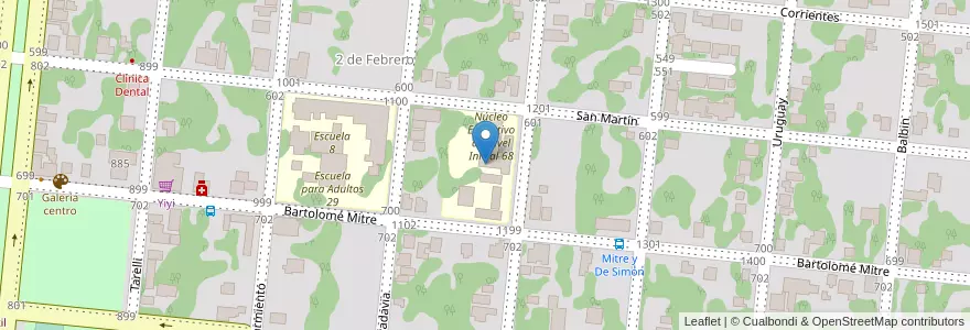 Mapa de ubicacion de Escuela 285 en Arjantin, Misiones, Departamento Candelaria, Municipio De Candelaria, Candelaria.