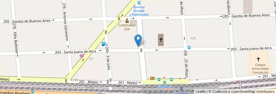 Mapa de ubicacion de Escuela 29 en الأرجنتين, بوينس آيرس, Partido De Tres De Febrero, Ciudadela.