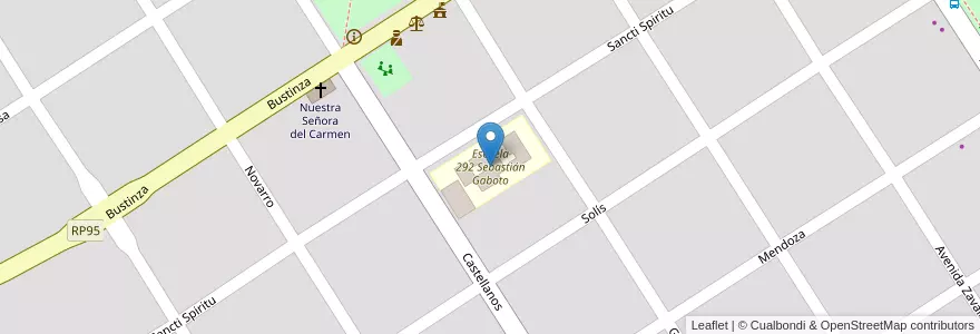Mapa de ubicacion de Escuela 292 Sebastián Gaboto en الأرجنتين, سانتا في, Departamento San Jerónimo, Municipio De Puerto Gaboto, Puerto Gaboto.