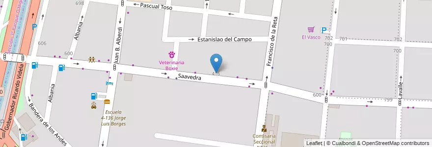Mapa de ubicacion de Escuela 3-407 Padre Jorge Contreras en Arjantin, Şili, Mendoza, Departamento Guaymallén, Distrito San José.