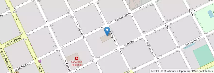Mapa de ubicacion de Escuela 30 en Arjantin, Buenos Aires, Partido De Dolores, Dolores.