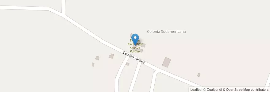 Mapa de ubicacion de Escuela 306 Clotilde Arce De Portillo en 아르헨티나, Formosa, Departamento Pilcomayo.