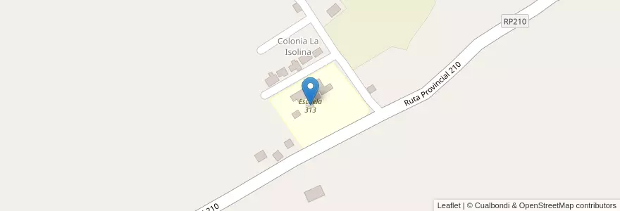Mapa de ubicacion de Escuela 313 en 阿根廷, Misiones, Departamento San Ignacio, Municipio De San Ignacio.