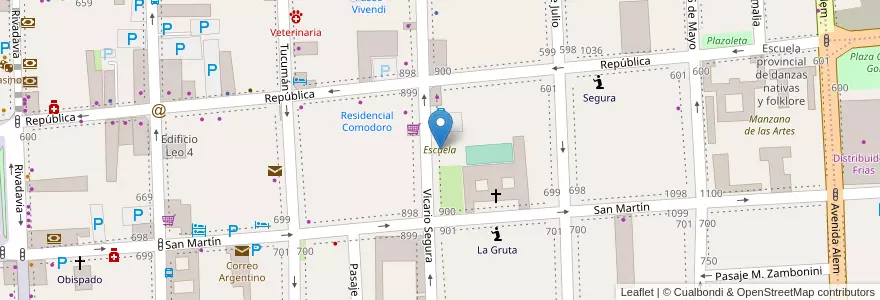 Mapa de ubicacion de Escuela en آرژانتین, Catamarca, Departamento Capital, Municipio De San Fernando Del Valle De Catamarca, San Fernando Del Valle De Catamarca.