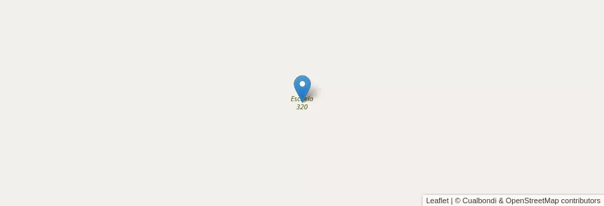 Mapa de ubicacion de Escuela 320 en アルゼンチン, チリ, ネウケン州, Departamento Catán Lil.