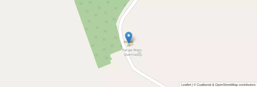 Mapa de ubicacion de Escuela 33 en Argentinië, Misiones, Departamento Montecarlo, Municipio De Caraguatay.