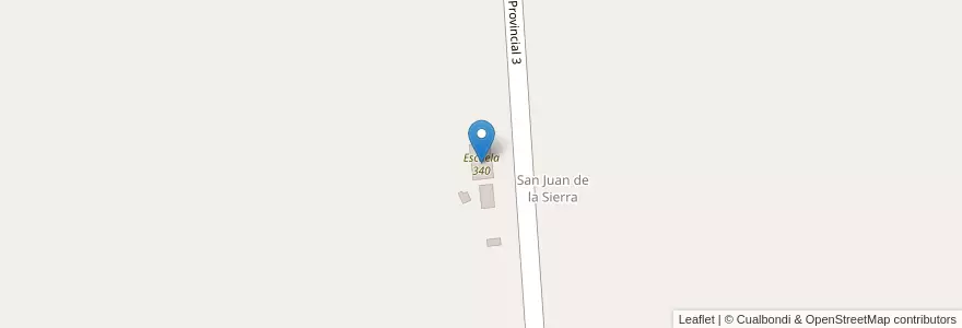 Mapa de ubicacion de Escuela 340 en Arjantin, Misiones, Departamento Concepción, Municipio De Santa María.