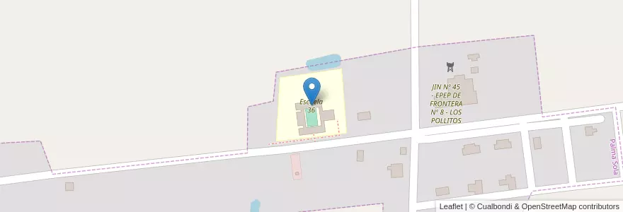 Mapa de ubicacion de Escuela 36 en Arjantin, Formosa, Departamento Pilcomayo, Municipio De Palma Sola, Palma Sola.