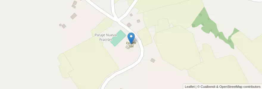 Mapa de ubicacion de Escuela 384 en Arjantin, Misiones, Departamento San Pedro, Municipio De San Pedro.
