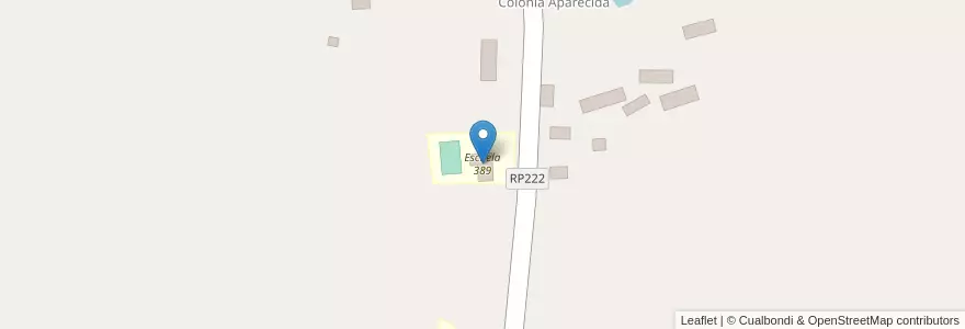 Mapa de ubicacion de Escuela 389 en 阿根廷, Misiones, Departamento Veinticinco De Mayo, Municipio De Colonia Aurora.