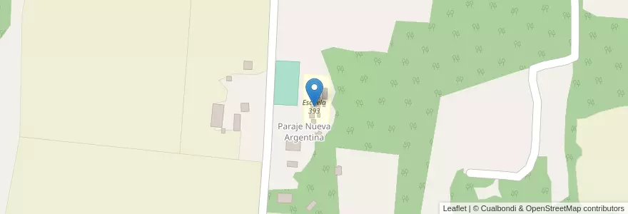 Mapa de ubicacion de Escuela 393 en アルゼンチン, ミシオネス州, Departamento Iguazú, Municipio De Wanda.