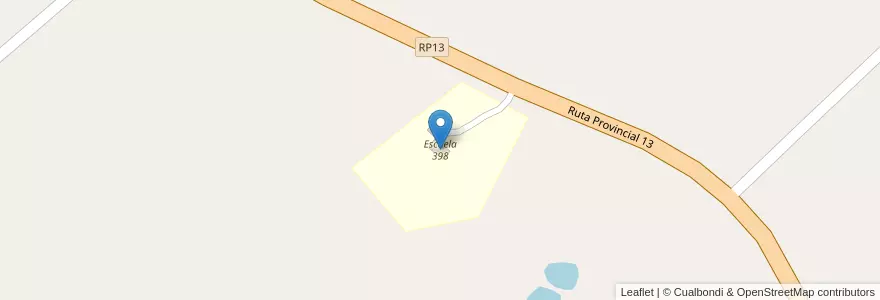Mapa de ubicacion de Escuela 398 en الأرجنتين, Misiones, Departamento Guaraní, Municipio De San Vicente.