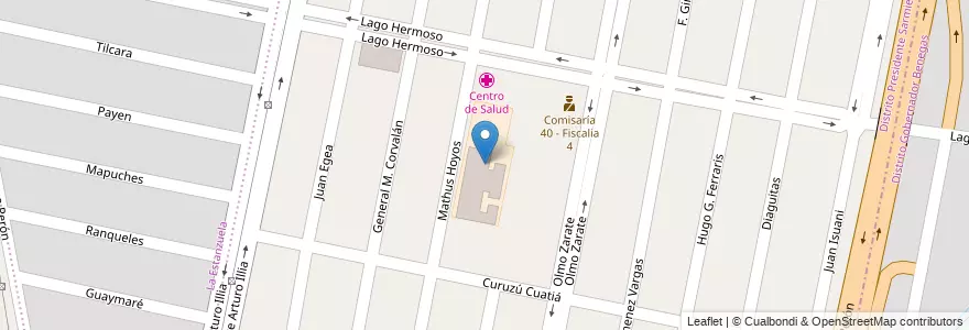 Mapa de ubicacion de Escuela 4-068 Profesor Atilio Anastasi en 阿根廷, 智利, Mendoza, Godoy Cruz, Departamento Godoy Cruz.