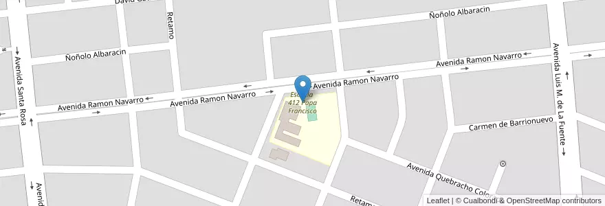 Mapa de ubicacion de Escuela  412 Papa Francisco en アルゼンチン, ラ・リオハ州, Departamento Capital, La Rioja.