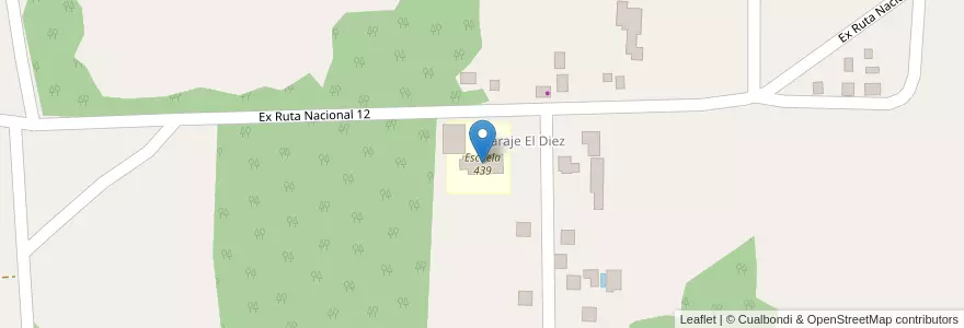 Mapa de ubicacion de Escuela 439 en Аргентина, Misiones, Departamento Iguazú, Municipio De Puerto Esperanza.