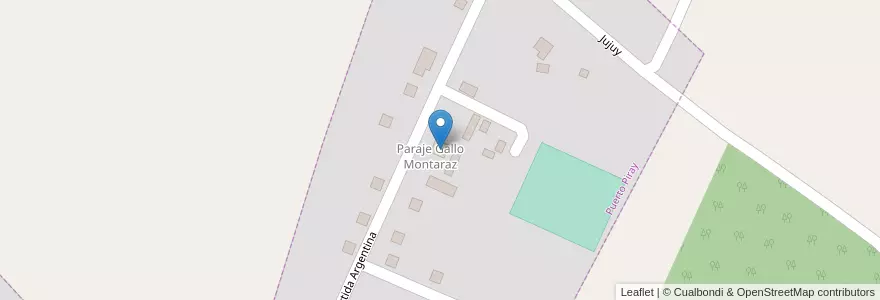 Mapa de ubicacion de Escuela 452 en Argentinië, Misiones, Departamento Montecarlo, Municipio De Puerto Piray, Puerto Piray.