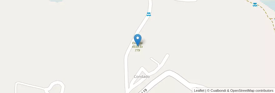 Mapa de ubicacion de Escuela 4559 Ex 779 en アルゼンチン, サルタ州, Municipio De Los Toldos.