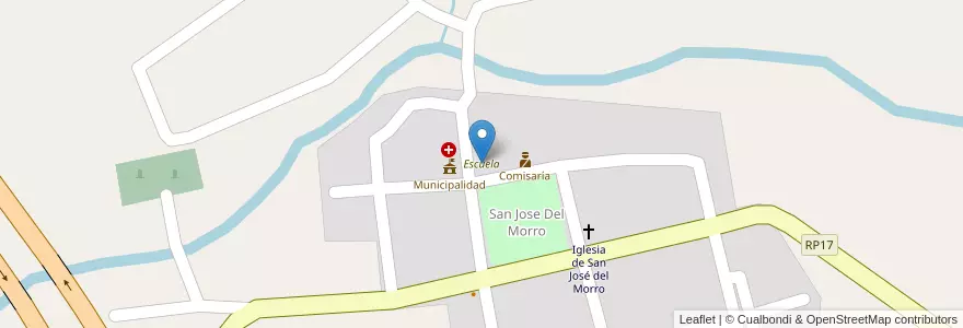 Mapa de ubicacion de Escuela en الأرجنتين, San Luis, General Pedernera, Comisión Municipal De San José Del Morro.