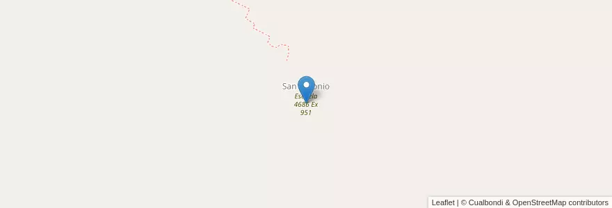 Mapa de ubicacion de Escuela 4686 Ex 951 en Аргентина, Сальта, Santa Victoria, Santa Victoria Oeste.