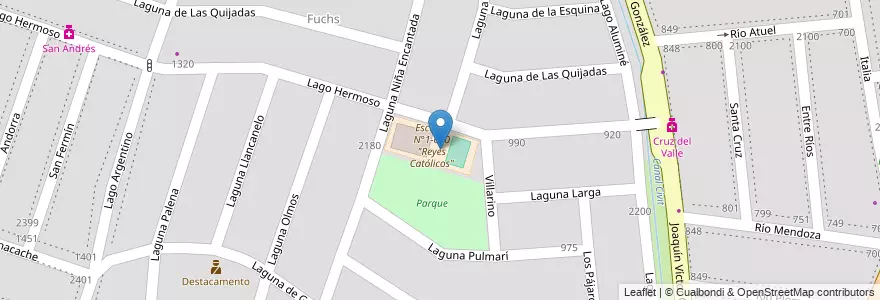 Mapa de ubicacion de Escuela 5-029 (Artistica) en Arjantin, Şili, Mendoza, Godoy Cruz, Departamento Godoy Cruz, Distrito Gobernador Benegas.