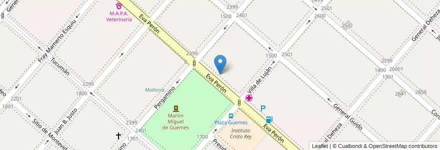 Mapa de ubicacion de Escuela 506 de Ciegos y disminuidos visuales en Arjantin, Buenos Aires, Partido De Lanús, Lanús Este.