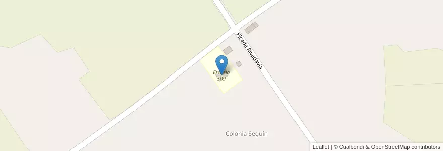 Mapa de ubicacion de Escuela 509 en アルゼンチン, ミシオネス州, Departamento Oberá, Municipio De Campo Viera.