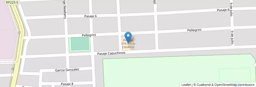Mapa de ubicacion de Escuela 516 Leticia Cossettini en Argentina, Santa Fe, Departamento Rosario, Municipio De Villa Gobernador Gálvez, Villa Gobernador Gálvez.