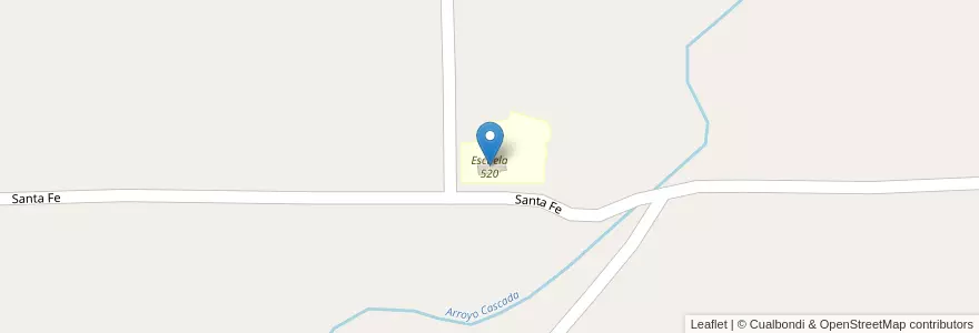 Mapa de ubicacion de Escuela 520 en Arjantin, Misiones, Departamento Eldorado, Municipio De 9 De Julio.