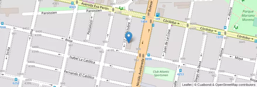 Mapa de ubicacion de Escuela 525 José Camilo Paz 525 en Argentinien, Santa Fe, Departamento Rosario, Municipio De Rosario, Rosario.