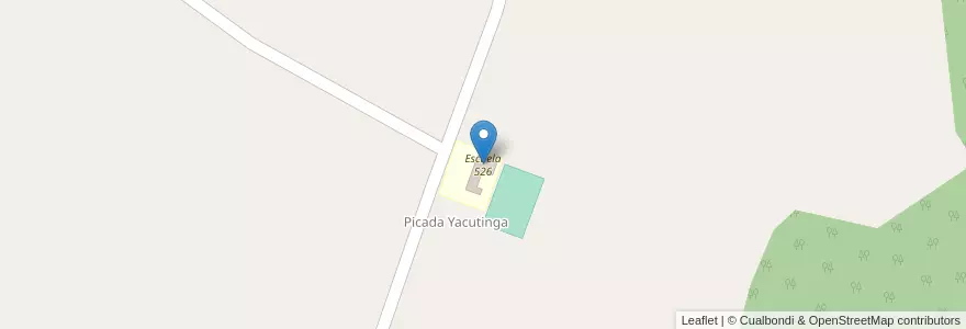 Mapa de ubicacion de Escuela 526 en Argentinië, Misiones, Departamento Eldorado, Municipio De Colonia Delicia.