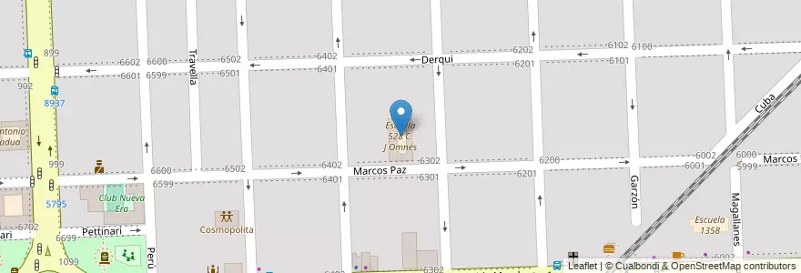 Mapa de ubicacion de Escuela 528 C. J Omnés en الأرجنتين, سانتا في, Departamento Rosario, Municipio De Rosario, روساريو.