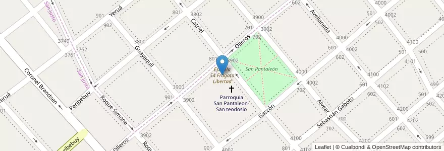 Mapa de ubicacion de Escuela 54 Fragata Libertad en Argentina, Provincia Di Buenos Aires, Partido De La Matanza, Lomas Del Mirador.