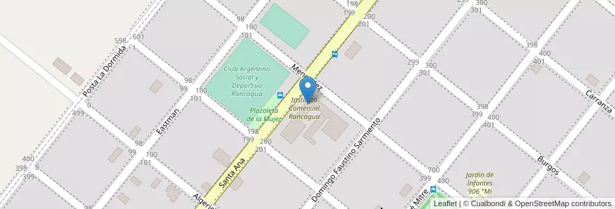 Mapa de ubicacion de Escuela 54 "Tierra del Fuego" en Argentinië, Buenos Aires, Partido De Pergamino, Rancagua.