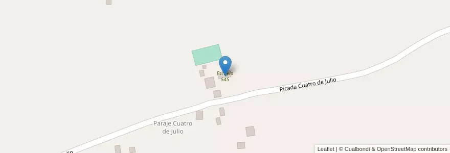 Mapa de ubicacion de Escuela 545 en 아르헨티나, Misiones, Departamento Veinticinco De Mayo, Municipio De Alba Posse.