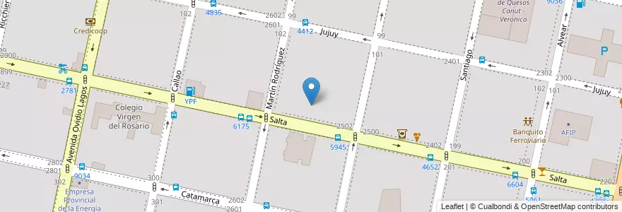 Mapa de ubicacion de Escuela 56 Almafuerte en الأرجنتين, سانتا في, Departamento Rosario, Municipio De Rosario, روساريو.