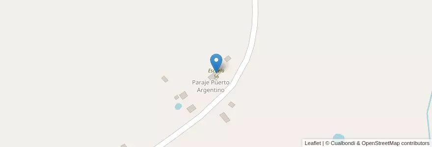 Mapa de ubicacion de Escuela 56 en アルゼンチン, ミシオネス州, Departamento Guaraní, Municipio De San Vicente.
