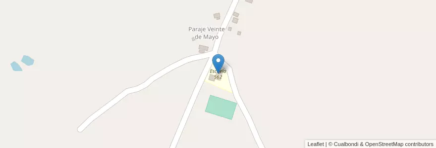 Mapa de ubicacion de Escuela 562 en アルゼンチン, ミシオネス州, Departamento Veinticinco De Mayo, Municipio De Veinticinco De Mayo.