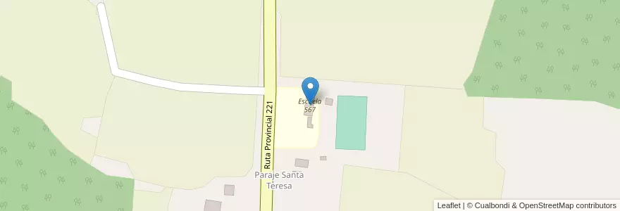 Mapa de ubicacion de Escuela 567 en Argentina, Misiones, Departamento Guaraní, Municipio De San Vicente.